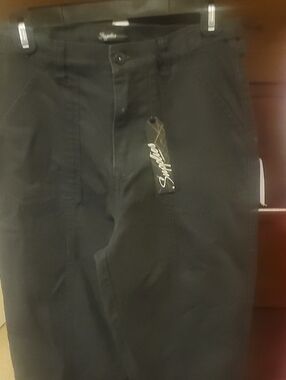 NWT Womens Supplies By Union Bay Barrel Fit Black Denim Pants Size 4/27W